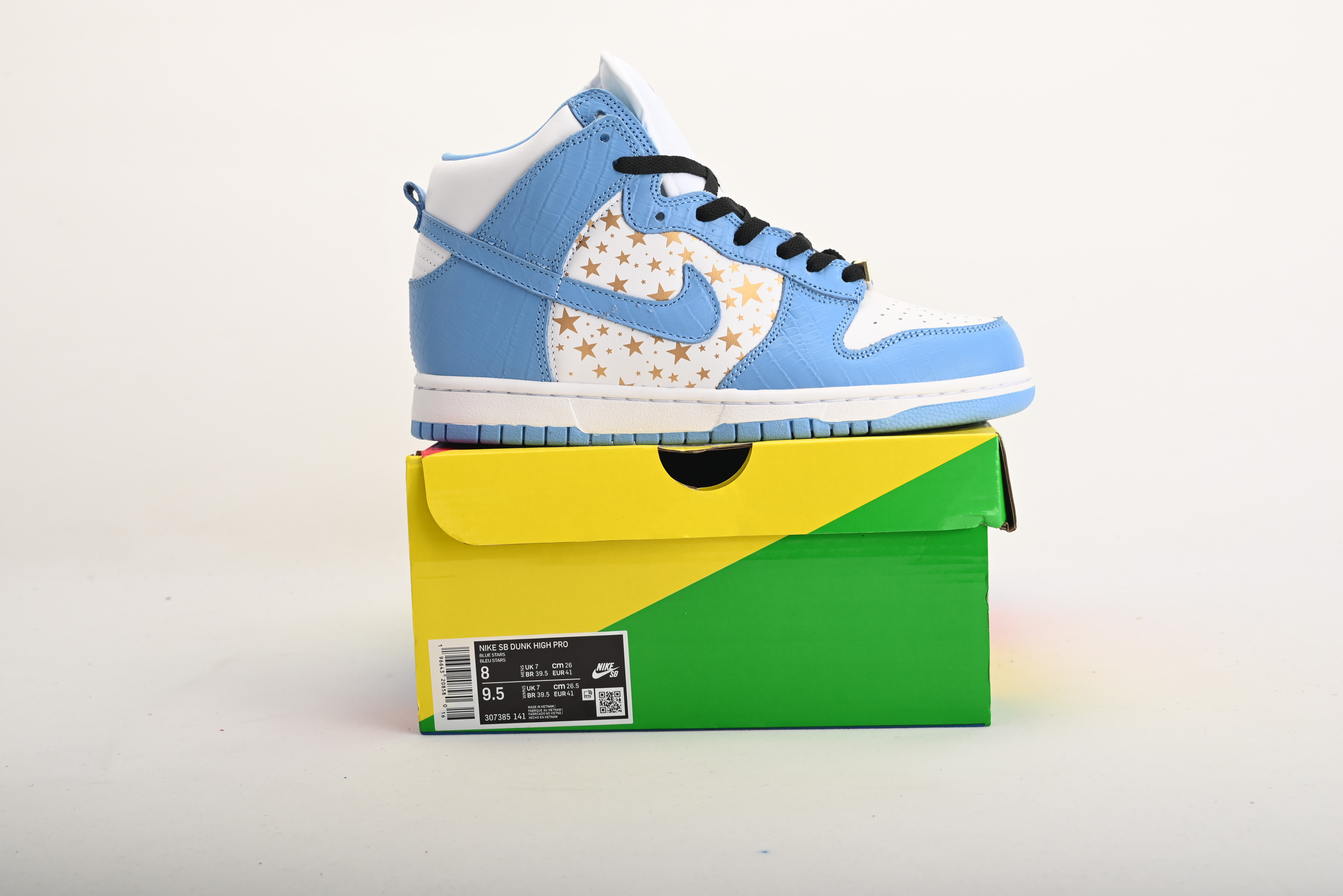 nike dunk high pro sb S*p*e blue stars 307385-141