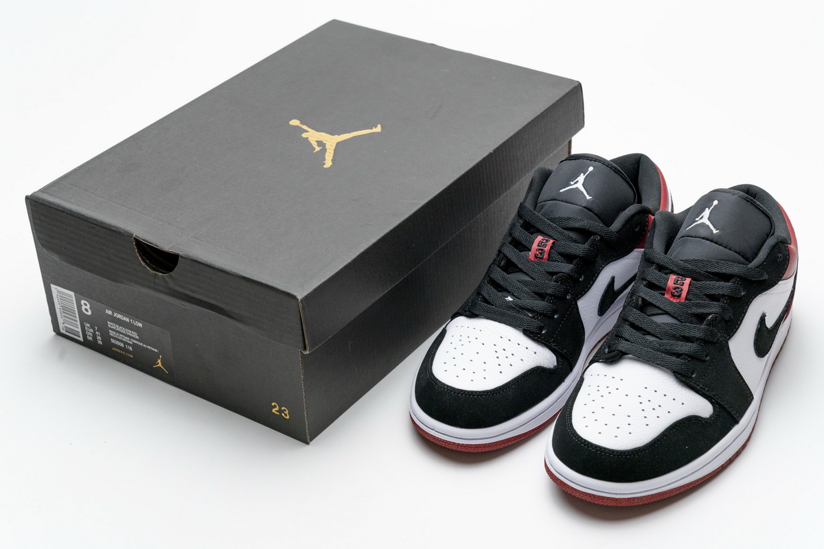 Jordan 1 Low Black Toe  553558-116