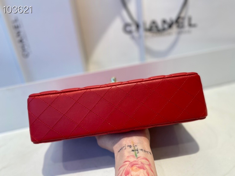 Chane1 CF Classic Flap bag red 25cm880780