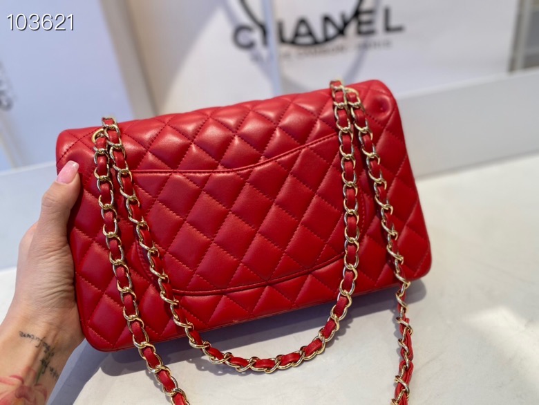 Chane1 CF Classic Flap bag red 25cm880780