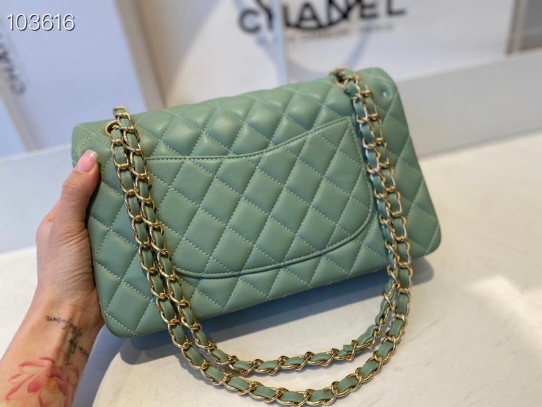Chane1 CF Classic Flap bag green 25cm880780