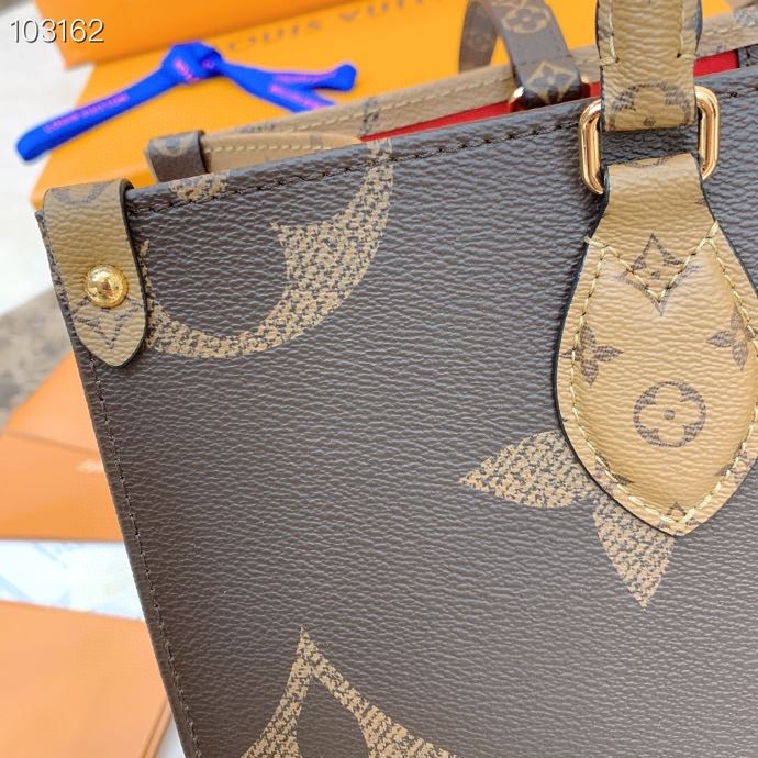 L0u1s Vu1tton Onthego Monogram Giant Reverse MM Brown 34 x 27 x 14CM