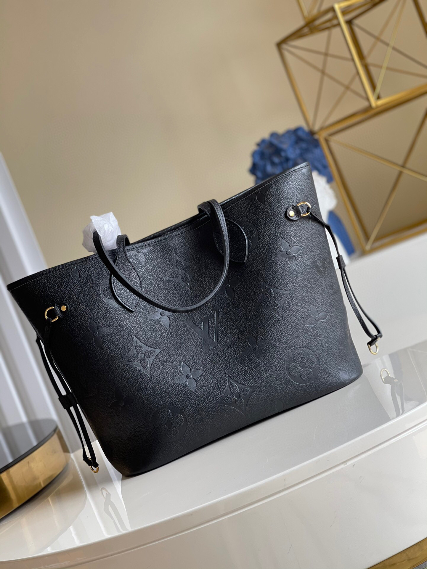 L0u1s Vu1tton Neverfull MM Black M45685 32x29x17cm