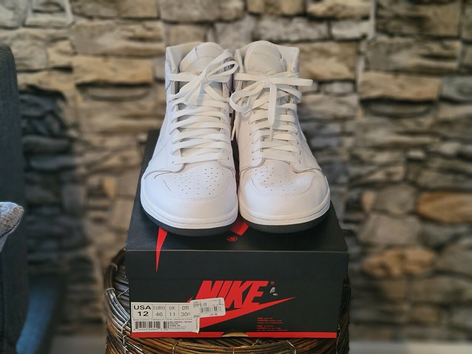 Air Jordan 1 Retro White Perforated 555088-100
