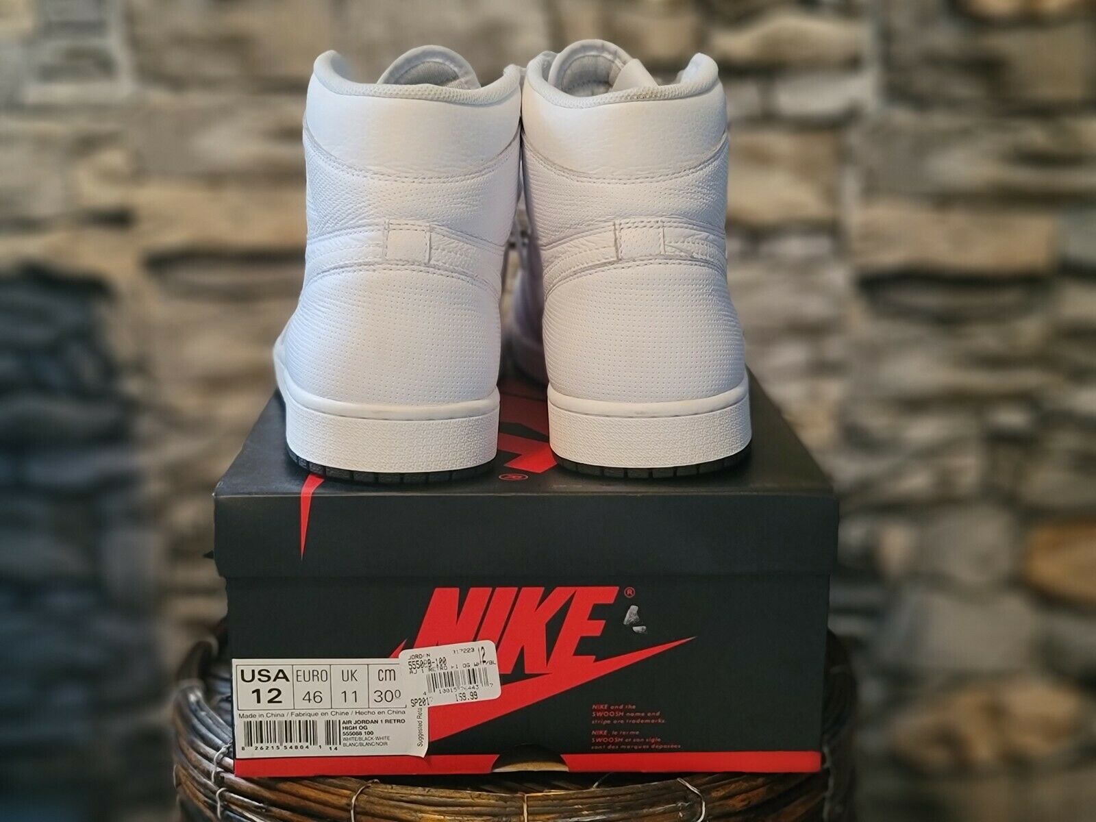 Air Jordan 1 Retro White Perforated 555088-100