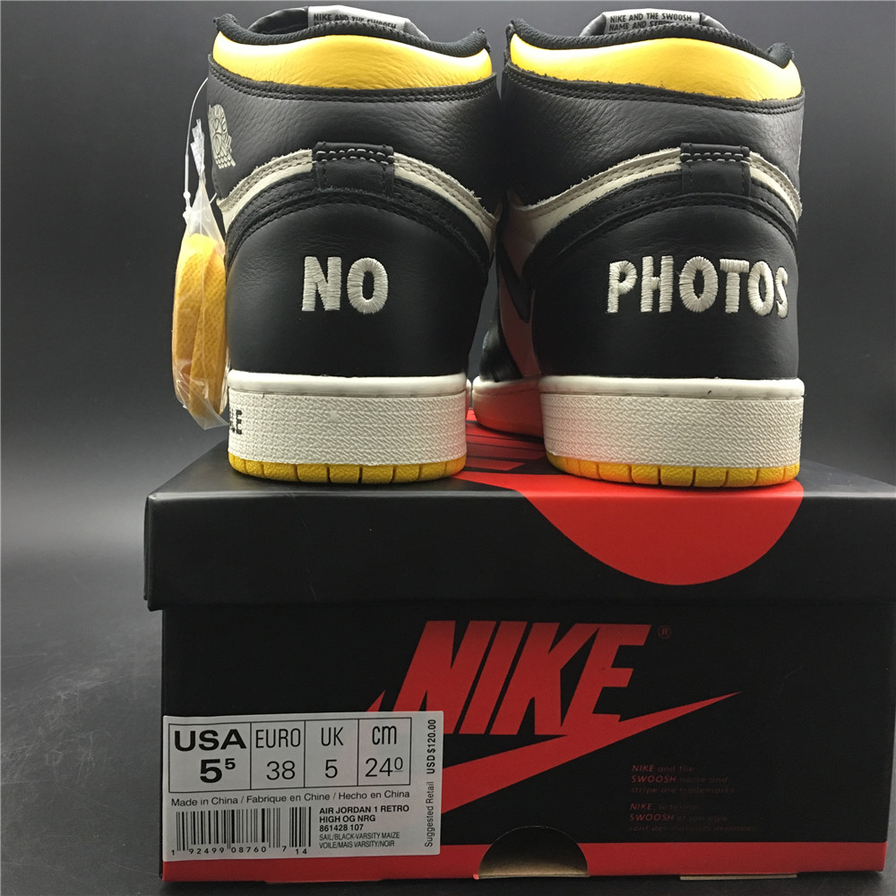 Jordan 1 Retro High Not for Resale Varsity Maize  861428-107