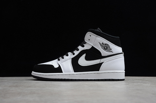 Jordan 1 Mid White Black  554725-113