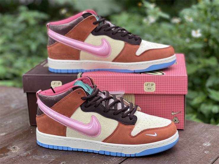 Nike Dunk Mid Social Status Free Lunch Chocolate Milk  DJ1173-700