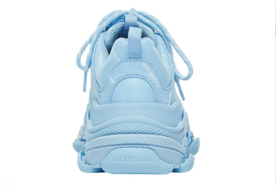 Ba1enc1aga All Over Logo Triple S Blue Grey  524039W2FA14090