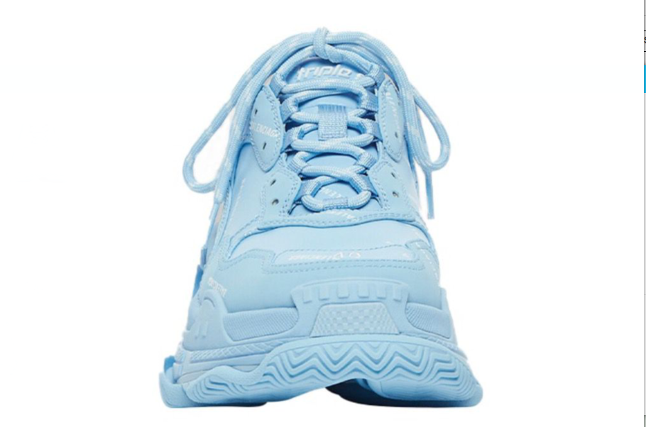Ba1enc1aga All Over Logo Triple S Blue Grey  524039W2FA14090