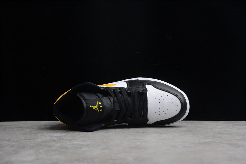 Jordan 1 Mid White Pollen Black  554724-177