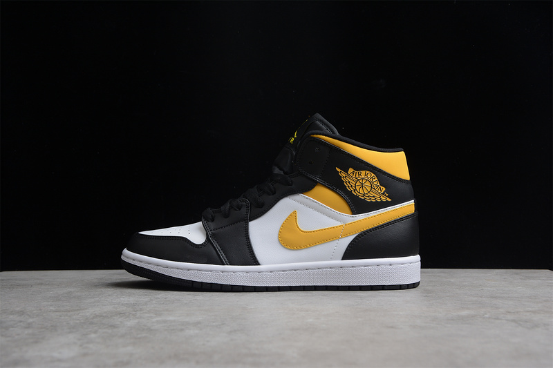 Jordan 1 Mid White Pollen Black  554724-177