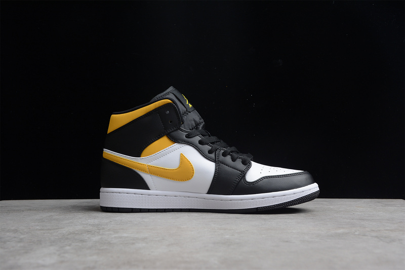 Jordan 1 Mid White Pollen Black  554724-177