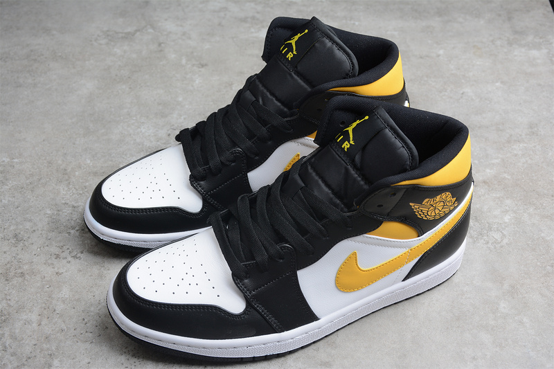 Jordan 1 Mid White Pollen Black  554724-177