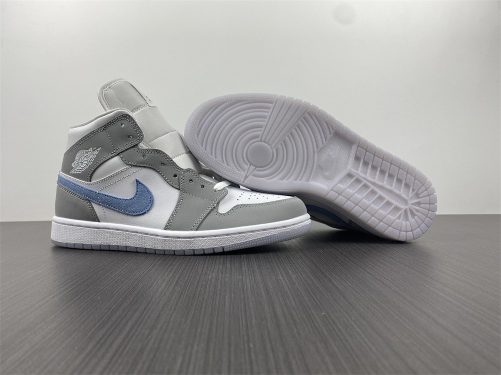 Jordan 1 Mid Wolf Grey Aluminum  BQ6472-105