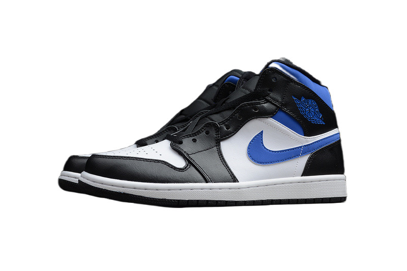 Jordan 1 Mid White Black Royal 554724-140