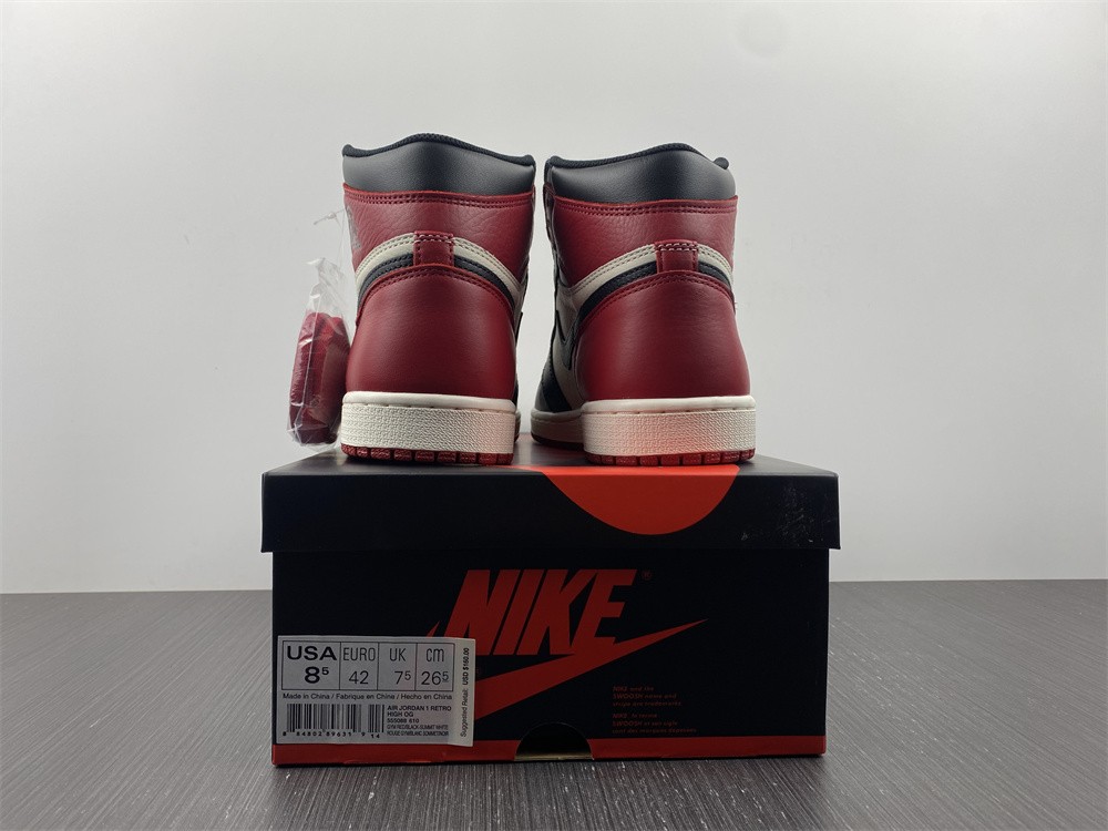 Jordan 1 Retro High Bred Toe  555088-610