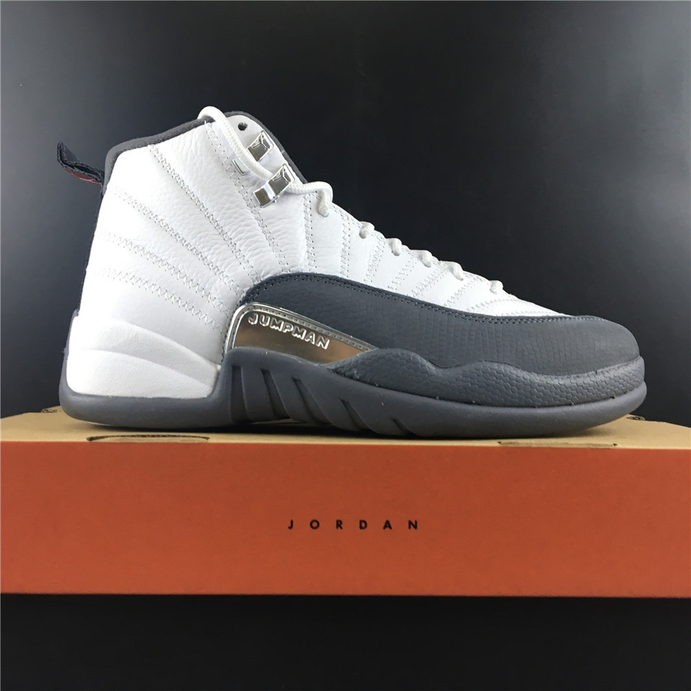 Jordan 12 Retro White Dark Grey 130690-160
