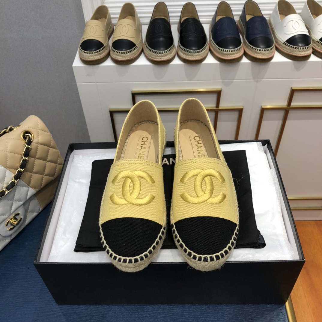 Chane1 Lambskin CC Espadrilles 2022070201