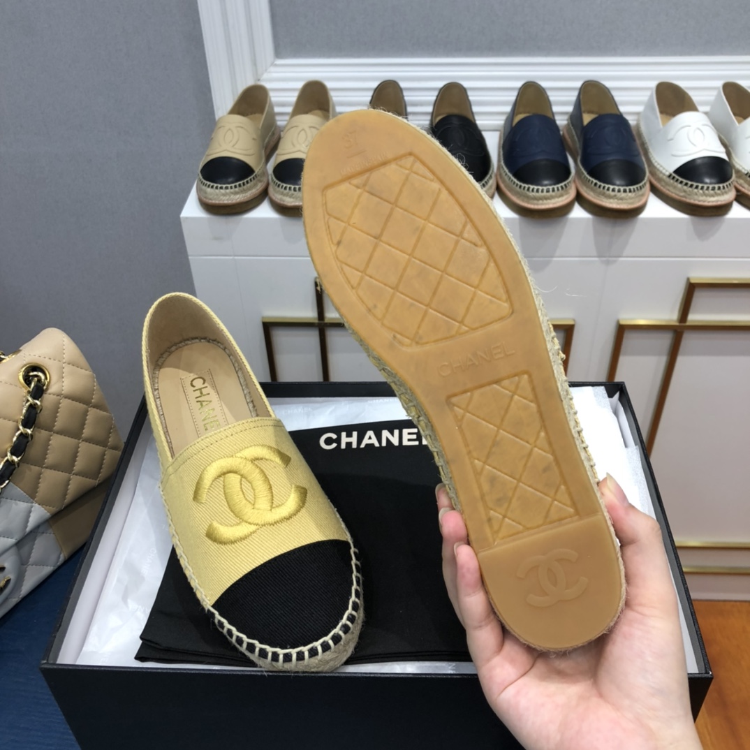 Chane1 Lambskin CC Espadrilles 2022070201