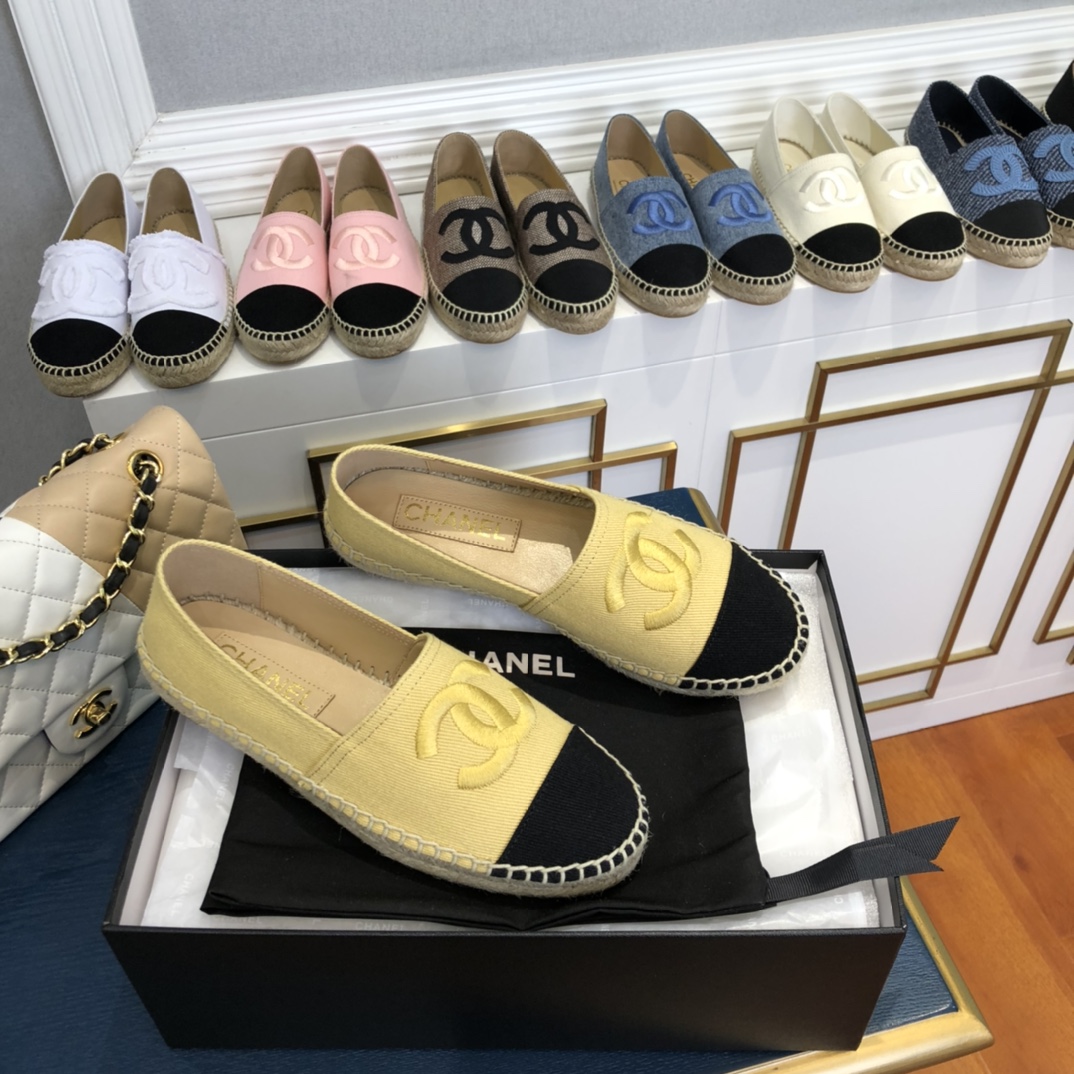 Chane1 Lambskin CC Espadrilles 2022070201