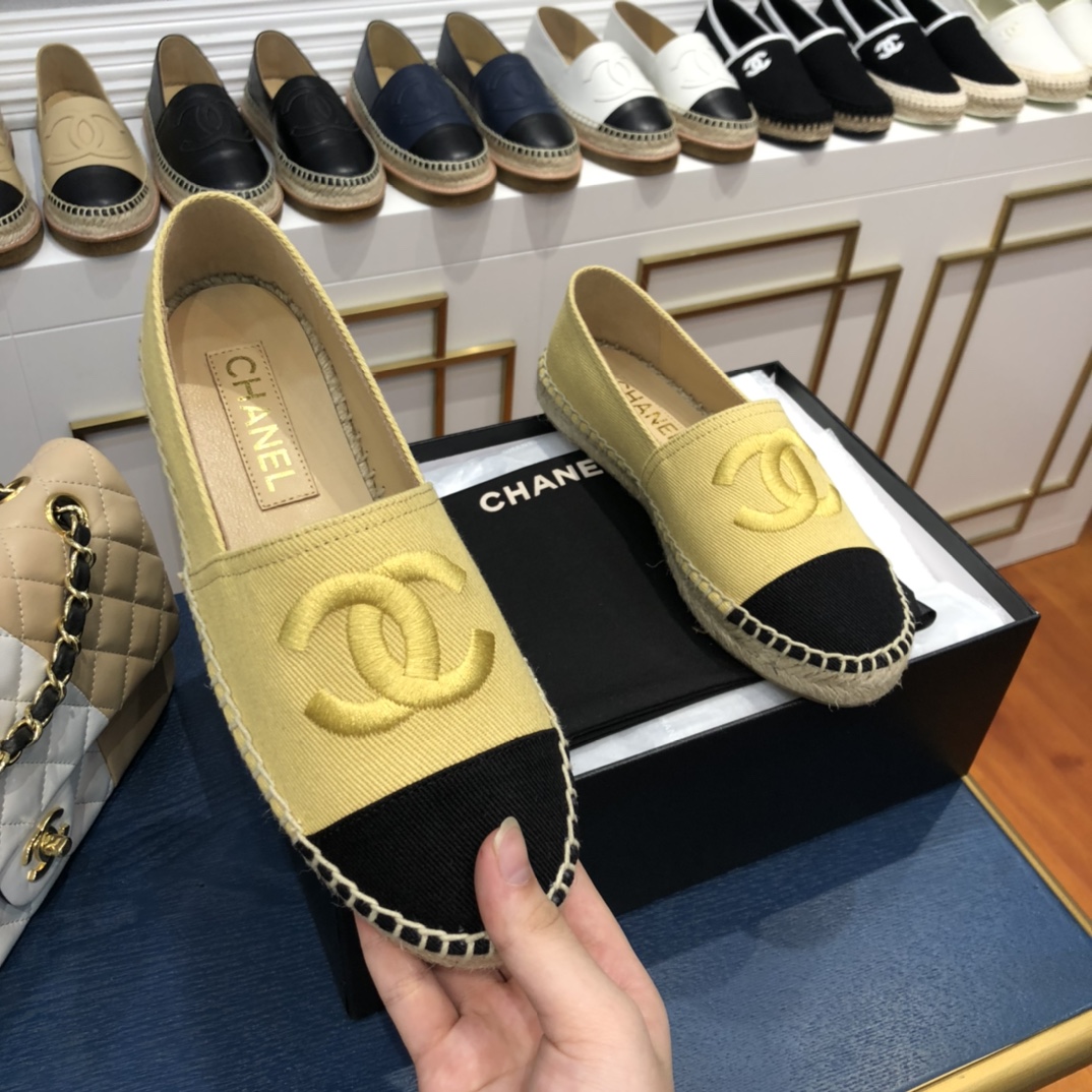 Chane1 Lambskin CC Espadrilles 2022070201