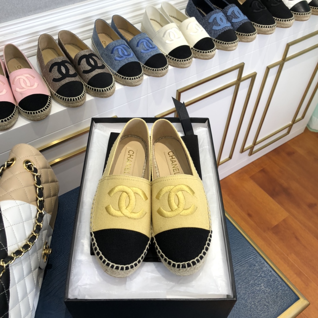 Chane1 Lambskin CC Espadrilles 2022070201