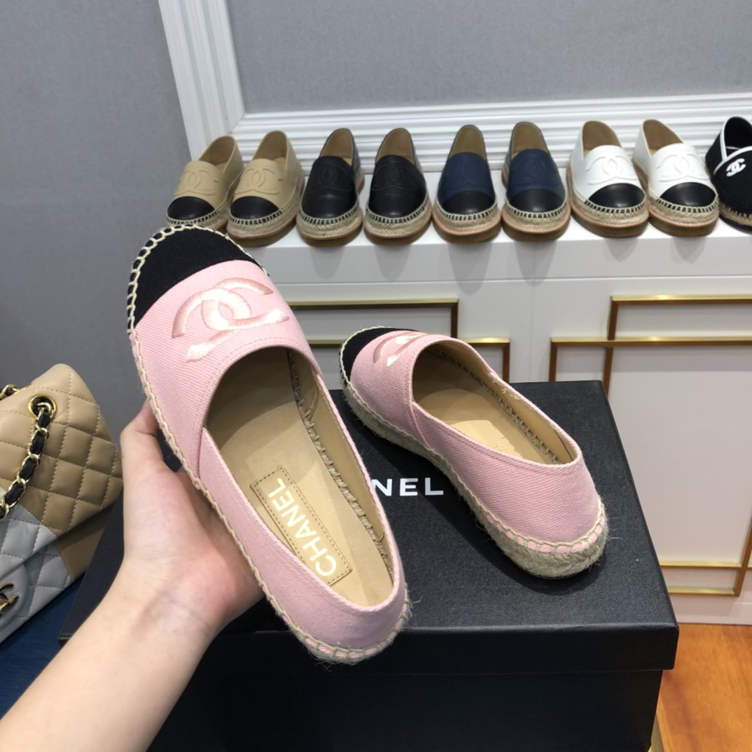 Chane1 Lambskin CC Espadrilles 2022070202