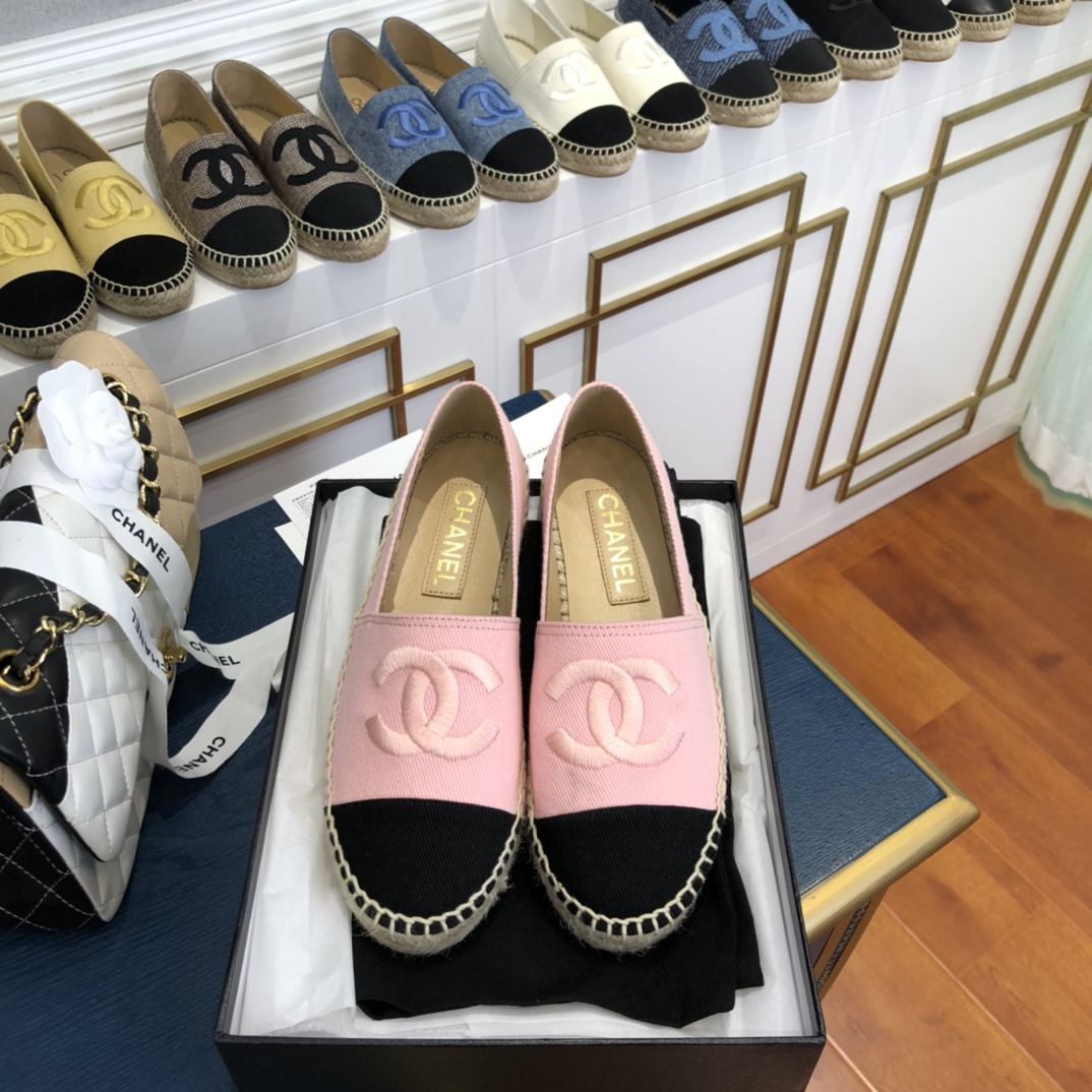 Chane1 Lambskin CC Espadrilles 2022070202