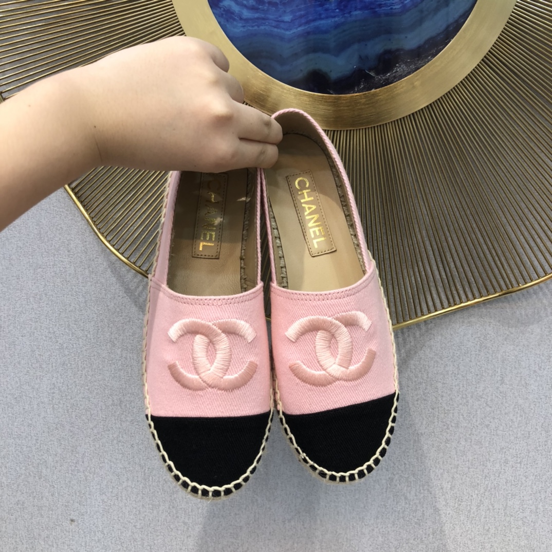 Chane1 Lambskin CC Espadrilles 2022070202