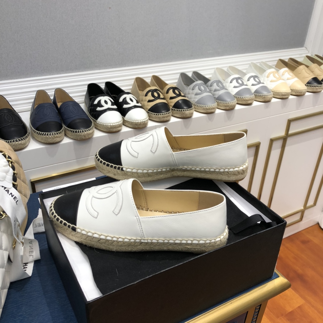 Chane1 Lambskin CC Espadrilles 2022070203