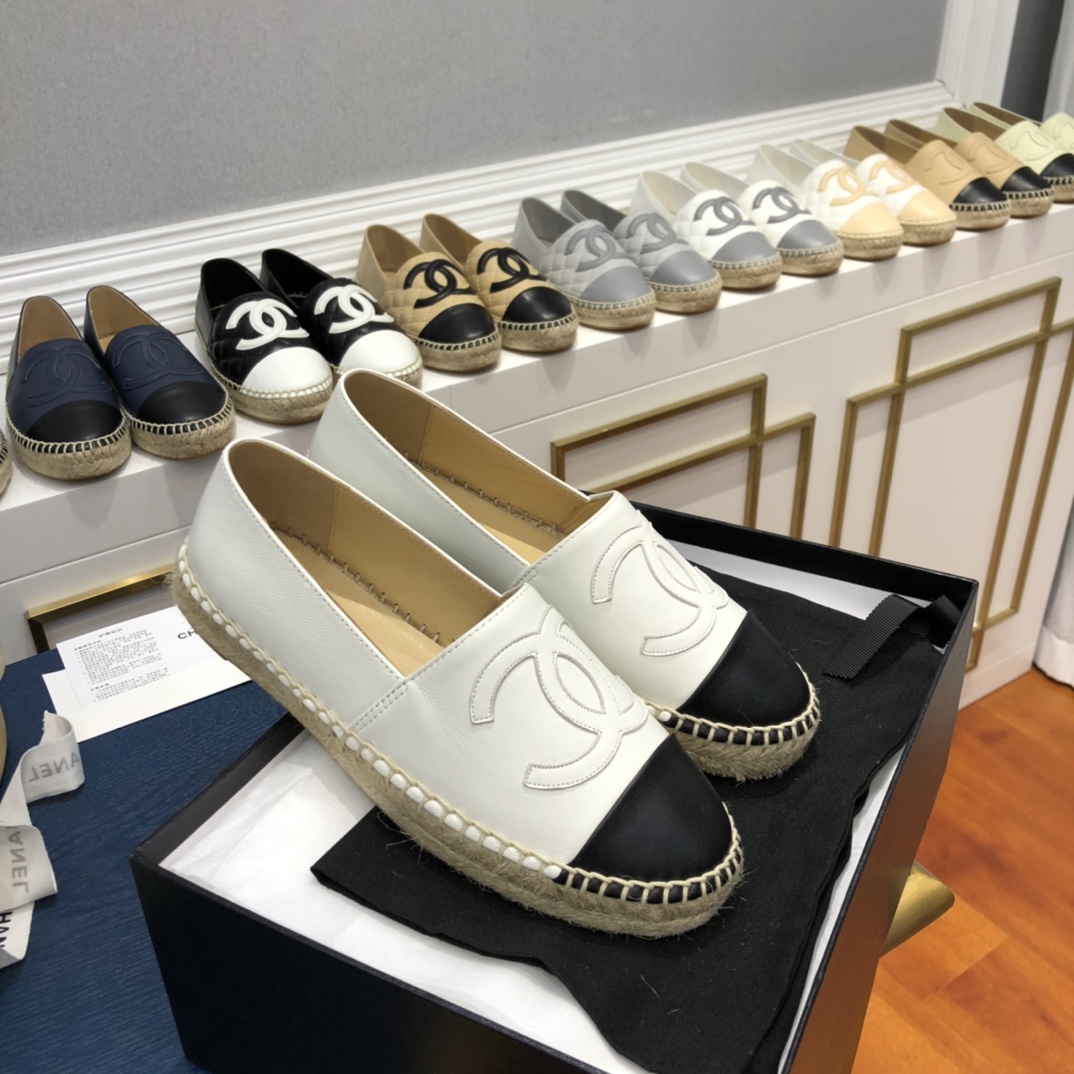 Chane1 Lambskin CC Espadrilles 2022070203