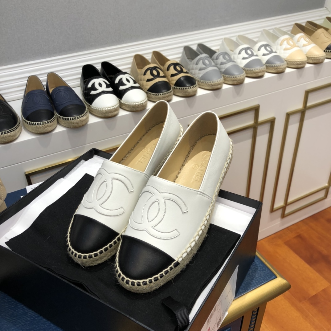 Chane1 Lambskin CC Espadrilles 2022070203