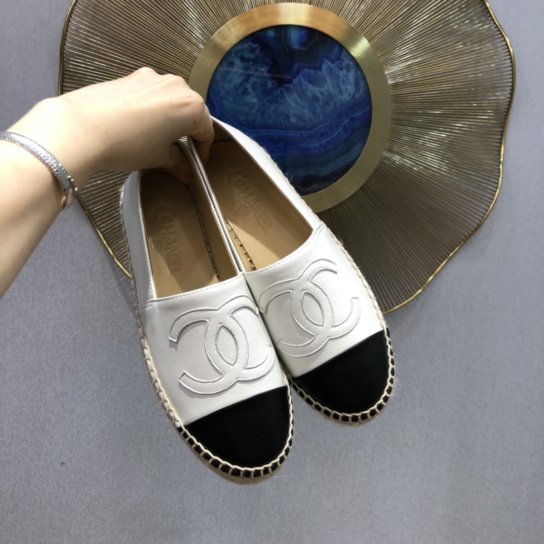 Chane1 Lambskin CC Espadrilles 2022070203