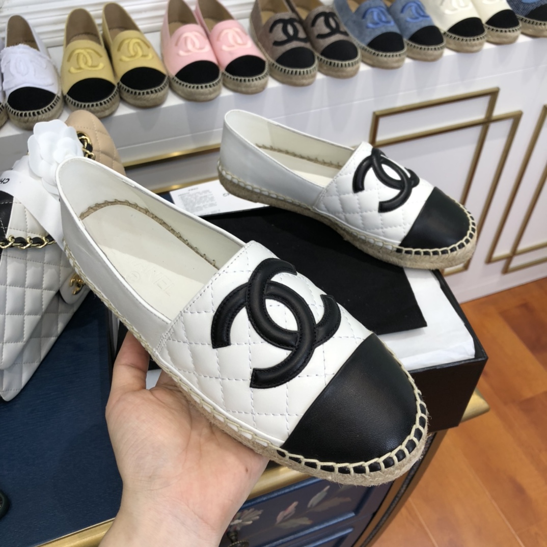 Chane1 Lambskin CC Espadrilles 2022070204