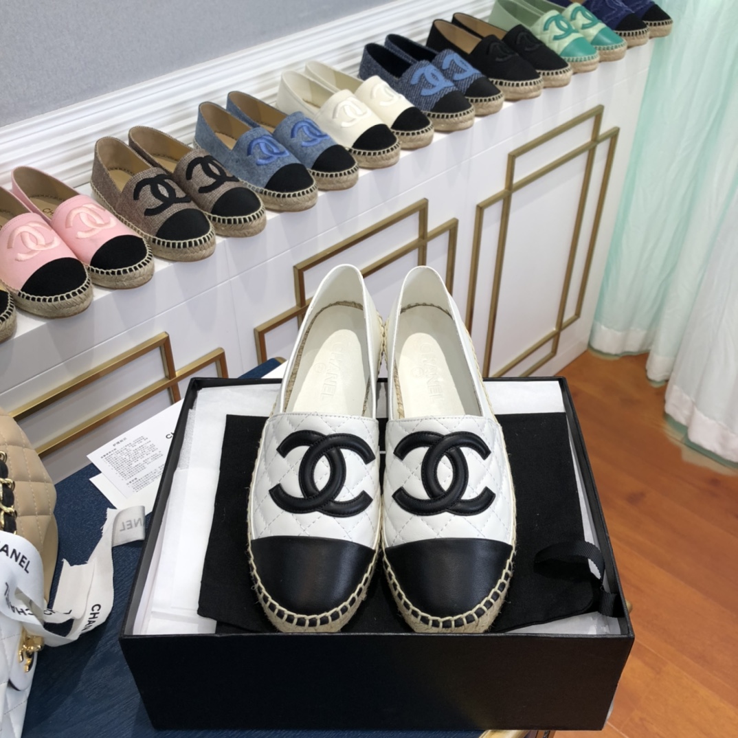 Chane1 Lambskin CC Espadrilles 2022070204