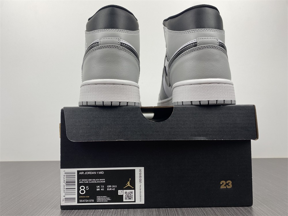 Jordan 1 Mid Light Smoke Grey Anthracite  554724-078
