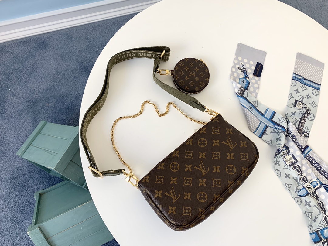 L0u1s Vu1tton Multi Pochette Accessoires Monogram Khaki M44813