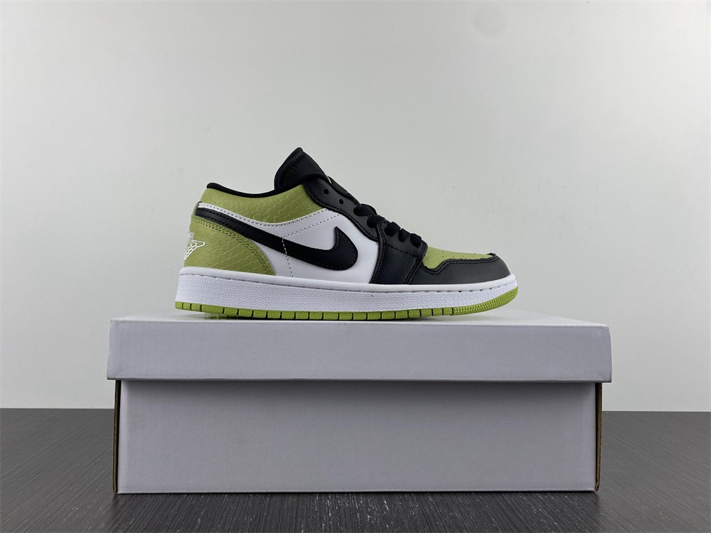 Jordan 1 Low Snakeskin Vivid Green  DX4446-301