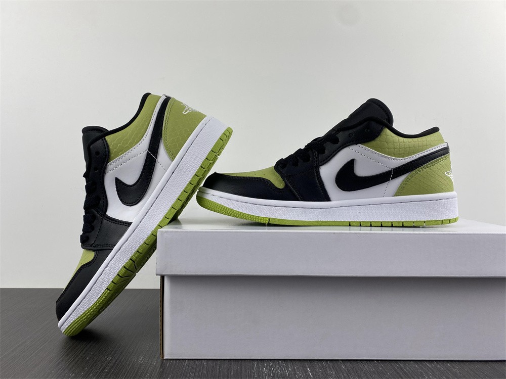 Jordan 1 Low Snakeskin Vivid Green  DX4446-301