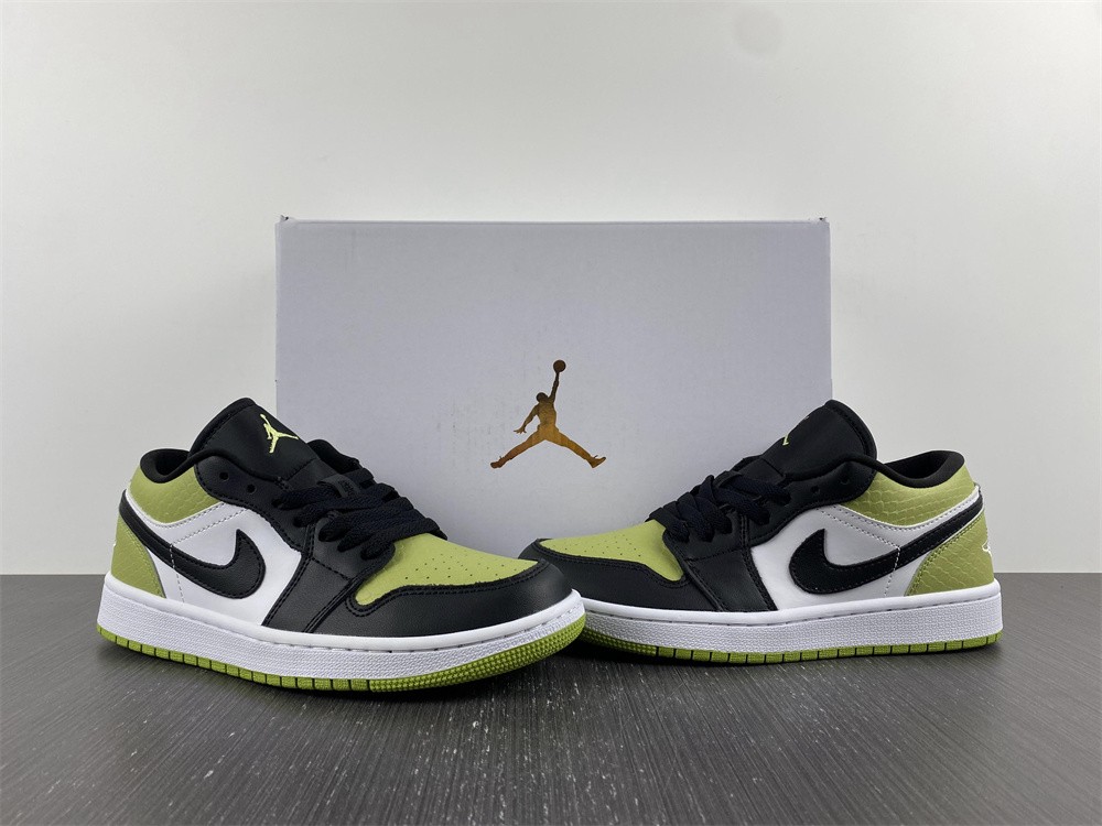 Jordan 1 Low Snakeskin Vivid Green  DX4446-301