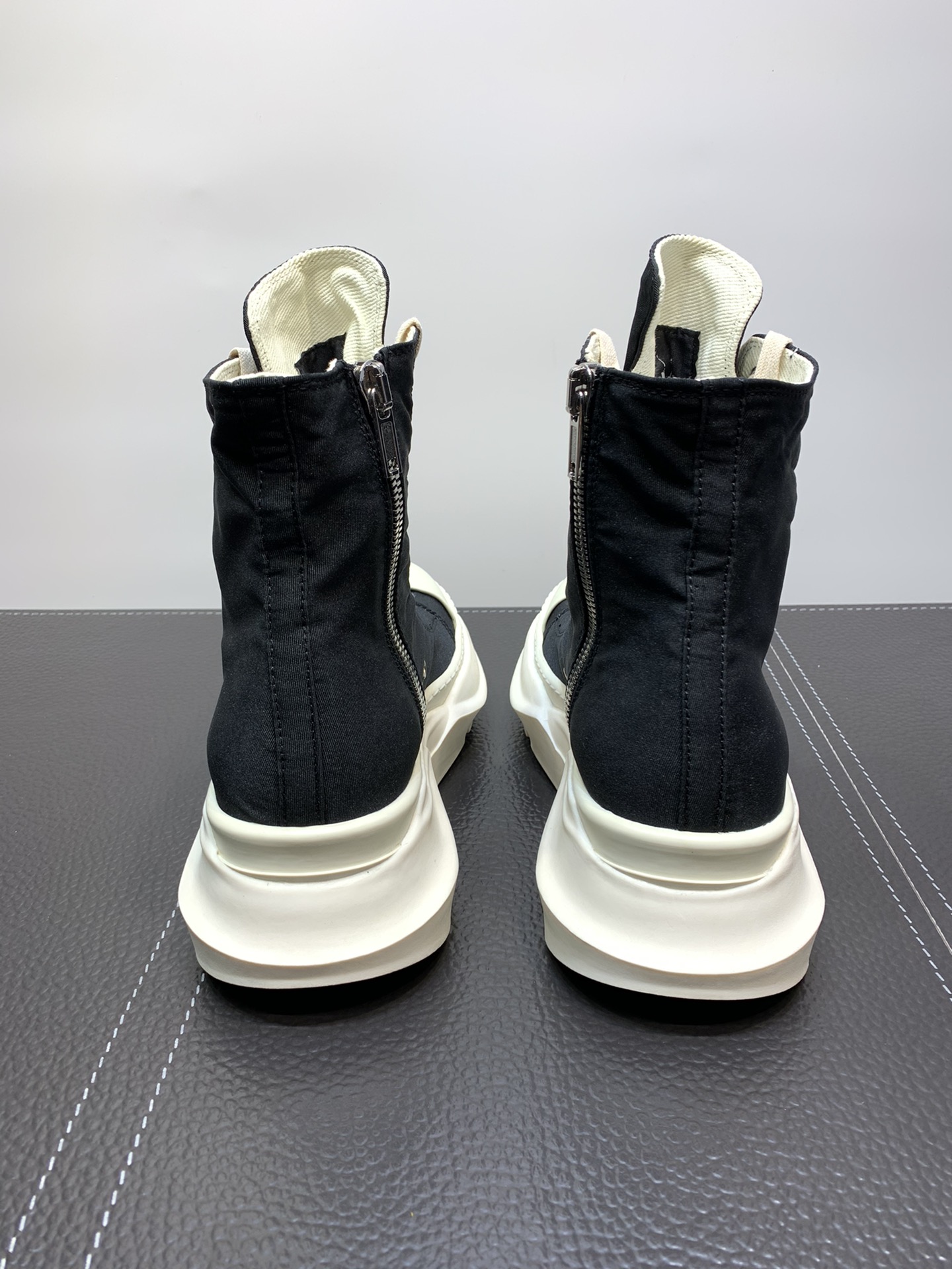 Rick Owens Abstract High Top Black Milk