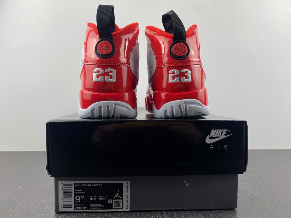 Jordan 9 Retro White Gym Red 302370-160