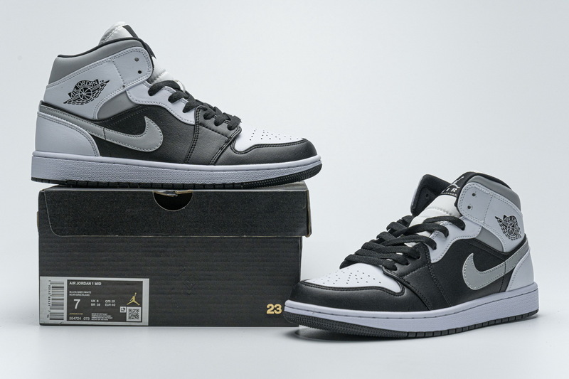 Air Jordan 1 Mid White Shadow 554724-073