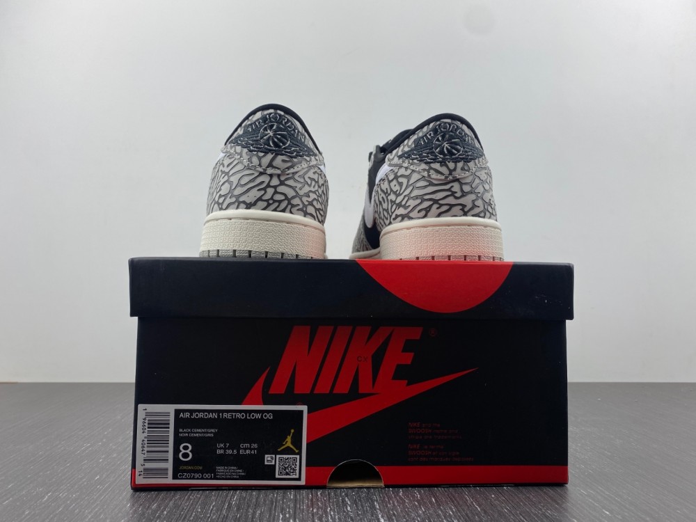 Jordan 1 Retro Low OG Black Cement CZ0790-001