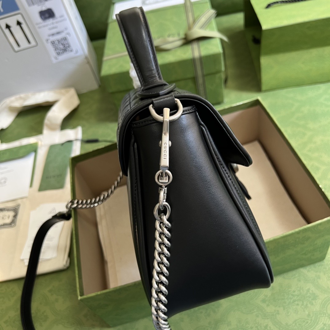 Gvcci GG Marmont small top handle bag 498110 27X19x10.5CM