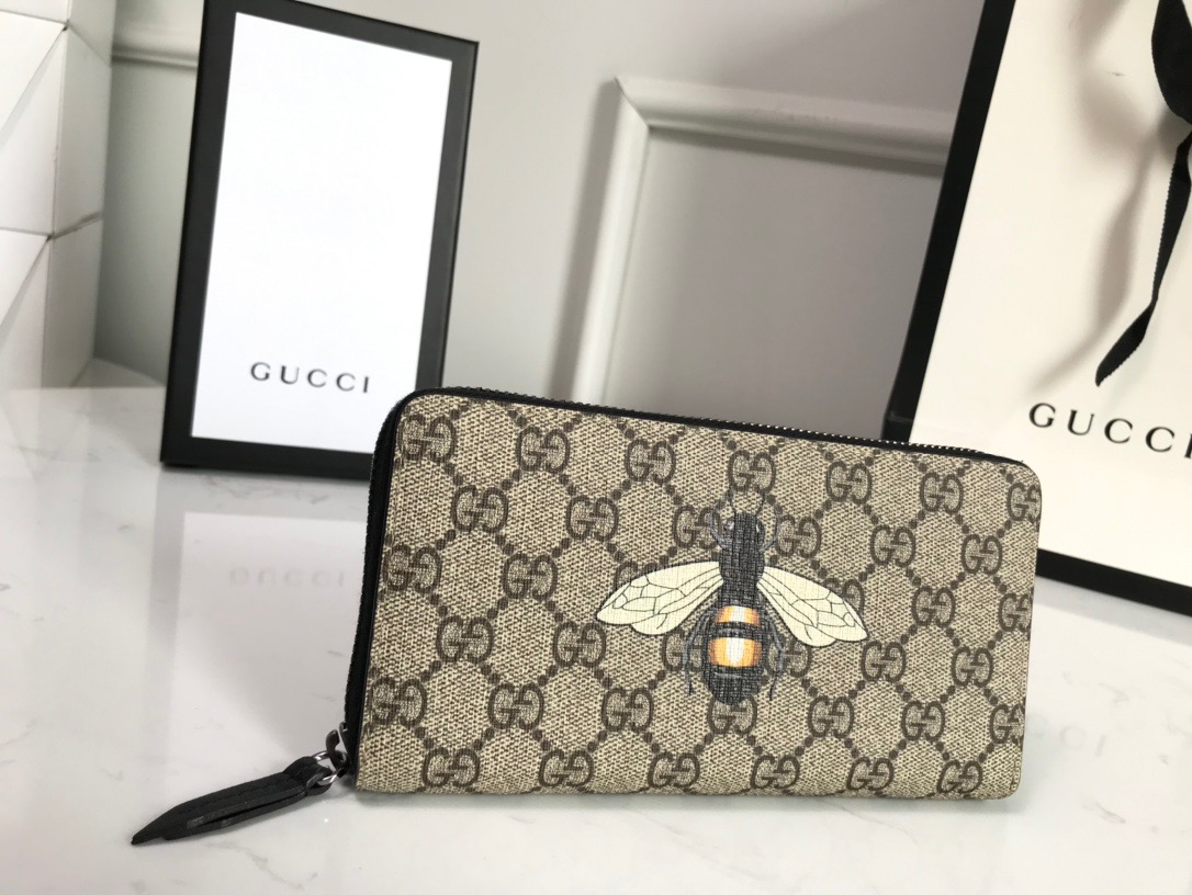Gvcci bee print GG zip around wallet W19×H10.5×D2.5cm