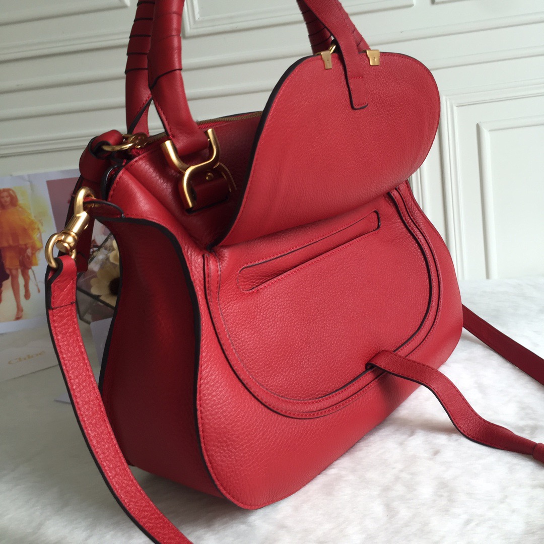 Chole Marcy bag red 36*12*28CM