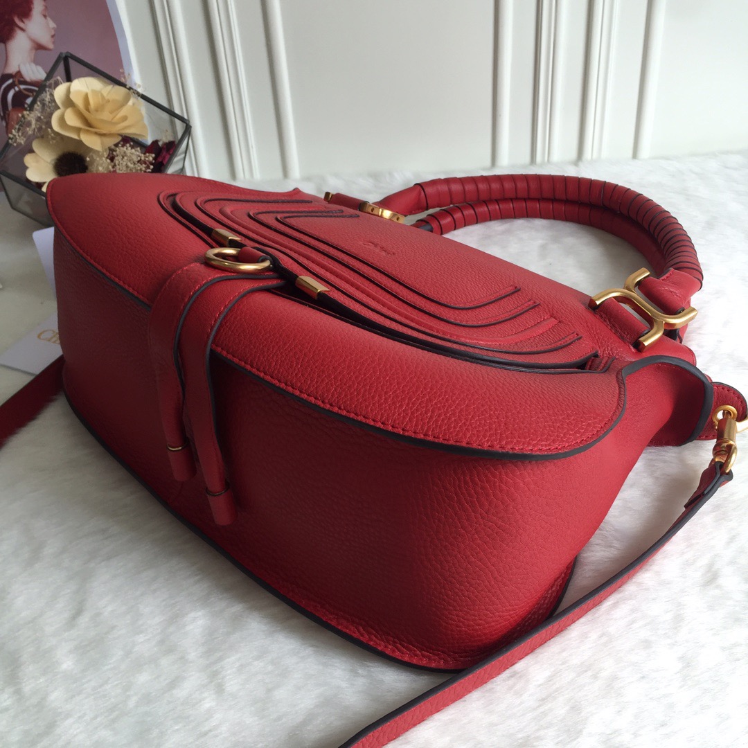 Chole Marcy bag red 36*12*28CM