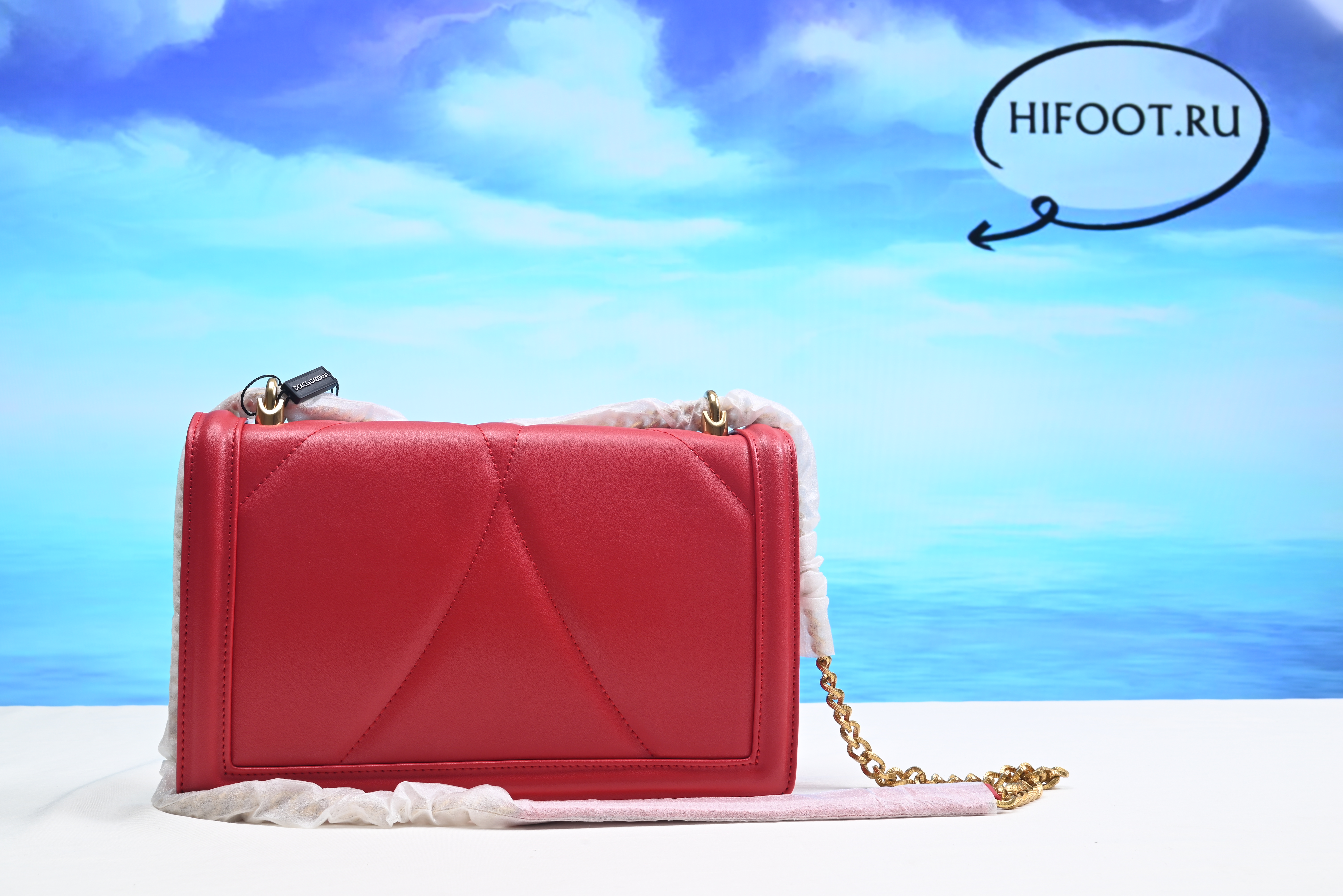 Dolce&Gabbana Large Devotion Bag in Red 26cm